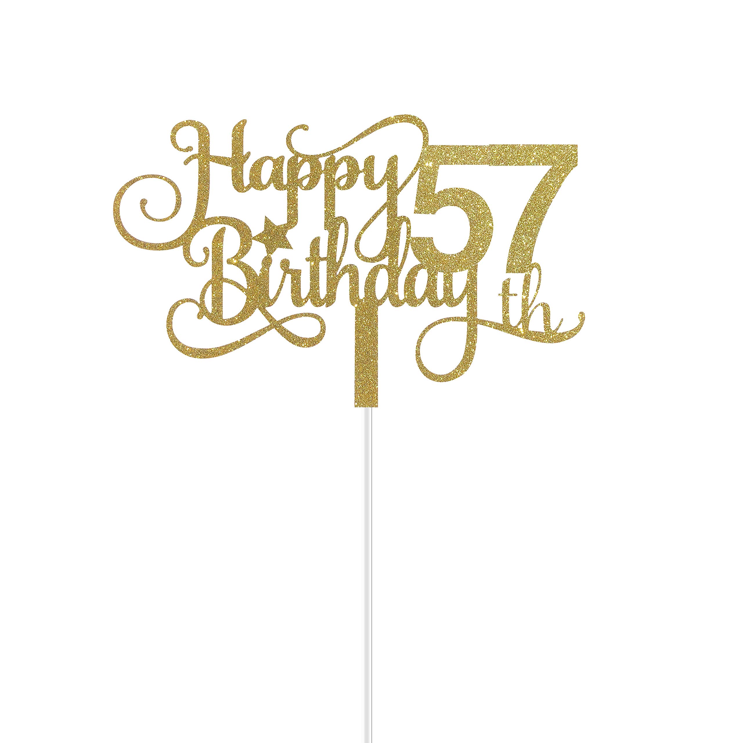 Amazon.co.jp: ALPHA K GG 57歳の誕生日ケーキトッパー、57歳の誕生日